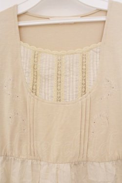 画像2: PINK HOUSE / 刺繍切り替えカットワンピース  オフ O-26-03-03-027-LO-OP-IG-OS