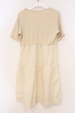 画像4: PINK HOUSE / 刺繍切り替えカットワンピース  オフ O-26-03-03-027-LO-OP-IG-OS