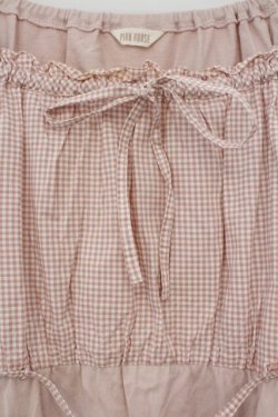 画像2: PINK HOUSE / ギンガム切り替えカットチュニック L ピンク O-26-03-03-028-LO-OP-IG-OS