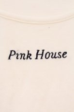 画像2: PINK HOUSE / ロゴ刺繍カットソー  シロ O-26-03-03-031-LO-TO-IG-ZI (2)