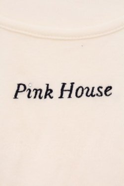 画像2: PINK HOUSE / ロゴ刺繍カットソー  シロ O-26-03-03-031-LO-TO-IG-OS