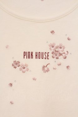 画像2: PINK HOUSE / さくらうさぎTシャツ  シロ O-26-03-03-032-LO-TS-IG-OS