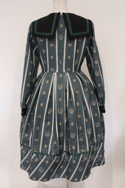 画像4: Melody BasKet / Schoolレジメンタルストライプワンピース M グリーン O-26-03-03-003-LO-OP-IG-OS