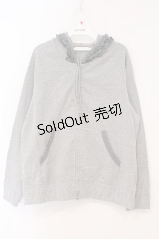 画像1: PINK HOUSE / レースフリルパーカー L グレー O-26-03-03-035-LO-TO-IG-OS (1)