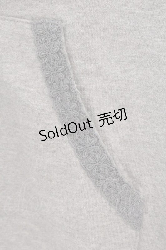 画像3: PINK HOUSE / レースフリルパーカー L グレー O-26-03-03-035-LO-TO-IG-OS (3)