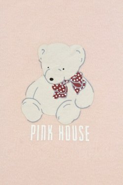 画像2: PINK HOUSE / テディプリントTシャツ L ピンク O-26-03-03-038-LO-TS-IG-OS