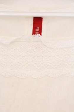 画像2: PINK HOUSE / スクエアはしごレースリネンブラウス  シロ O-26-03-03-039-LO-BL-IG-OS