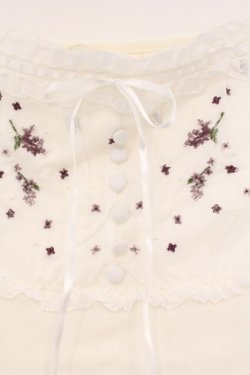 画像2: PINK HOUSE / ラベンダー刺繍キャミソール L シロ O-26-03-03-041-LO-TO-IG-OS