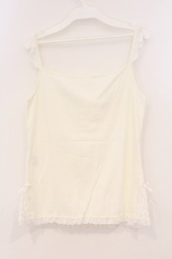 画像4: PINK HOUSE / ラベンダー刺繍キャミソール L シロ O-26-03-03-041-LO-TO-IG-OS