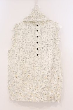 画像4: PINK HOUSE / ネックフリルパーツつきノースリーブブラウス  シロ O-26-03-03-042-LO-BL-IG-OS