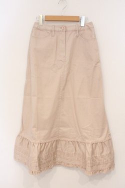 画像1: PINK HOUSE / タックフリルデニムスカートト L ピンク O-26-03-03-046-LO-SK-IG-OS