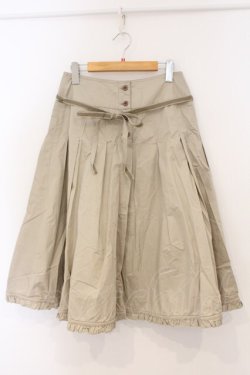 画像1: PINK HOUSE / ピコフリルデニムライクスカート  ベージュ O-26-03-03-047-LO-SK-IG-OS