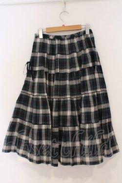 画像4: PINK HOUSE / 裾ピコフリルチェック柄スカート  グリーン O-26-03-03-049-LO-SK-IG-OS