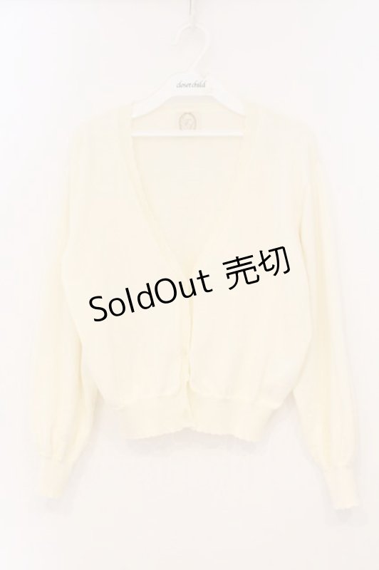 画像1: F&A / シアーフラワー釦UVカットニットカーディガン F アイボリー O-26-03-03-055-LO-TO-OW-OS (1)