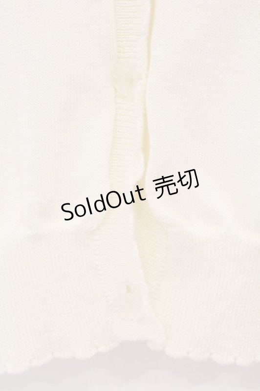 画像2: F&A / シアーフラワー釦UVカットニットカーディガン F アイボリー O-26-03-03-055-LO-TO-OW-OS (2)