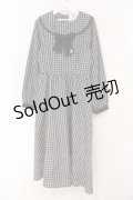 m petit by misako / リボンチェックワンピース M クロ O-26-03-03-056-LO-OP-IG-OS