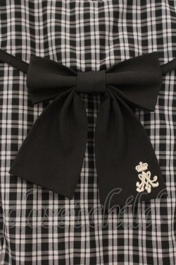 画像2: m petit by misako / リボンチェックワンピース M クロ O-26-03-03-056-LO-OP-IG-OS