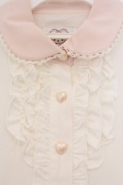画像2: DearMyLove / マイメロディコラボブラウス M シロ×ピンク O-26-03-03-057-EL-BL-OW-OS