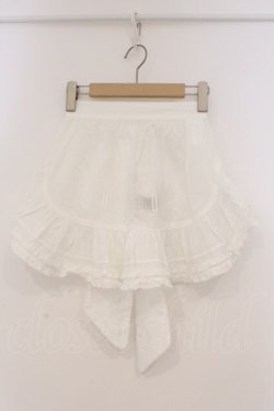 画像1: PINK HOUSE / ロゴ刺繍エプロン  シロ O-26-03-03-060-LO-ZA-OW-OS