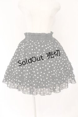 画像1: metamorphose / ハートシフォンスカート  クロ O-26-03-03-006-ME-SK-IG-OS