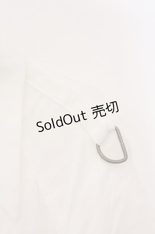 画像3: Na+H / ミリタリー半袖ブラウス  ホワイト O-26-03-03-066-PU-BL-OW-OS (3)