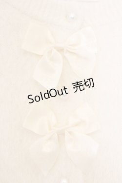 画像2: m petit by misako / MSKリボンカーディガン M アイボリー O-26-03-03-069-LO-TO-OW-OS