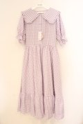 m petit by misako / TT*Mギンガムチェック半袖ワンピース M ラベンダー O-26-03-03-071-LO-OP-OW-OS
