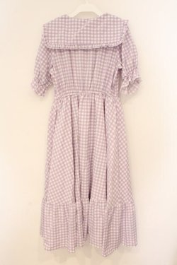 画像3: m petit by misako / TT*Mギンガムチェック半袖ワンピース M ラベンダー O-26-03-03-071-LO-OP-OW-OS