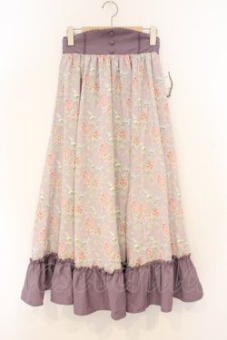 画像1: Kurumi Collaboration / グレイスフルコルセット風ロングスカート M ラベンダー O-26-03-03-074-GO-SK-OW-OS