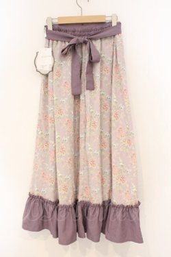 画像3: Kurumi Collaboration / グレイスフルコルセット風ロングスカート M ラベンダー O-26-03-03-074-GO-SK-OW-OS