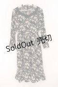 Kurumi Collaboration / KRハナジゴスリーブワンピース M クロ O-26-03-03-075-GO-OP-OW-OS