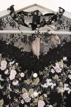 画像2: Kurumi Collaboration / KRハナジゴスリーブワンピース M クロ O-26-03-03-075-GO-OP-OW-OS