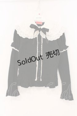 画像1: BABY,THE STARS SHINE BRIGHT / 下衿取り外し スムースブラウス  クロ×シロ O-26-03-03-078-BA-BL-IG-OS