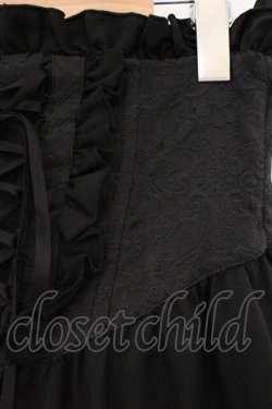 画像3: BPN / ジャガードコルセット風ロングスカート M ブラック O-26-03-03-081-GO-SK-IG-OS