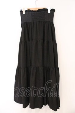 画像4: BPN / ジャガードコルセット風ロングスカート M ブラック O-26-03-03-081-GO-SK-IG-OS