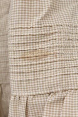 画像3: KETTY / 刺繍入りギンガムスカート  ベージュ O-26-03-03-082-EL-SK-IG-OS