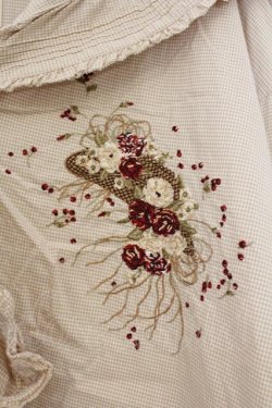 画像2: KETTY / 刺繍入りギンガムブラウス  ベージュ O-26-03-03-083-EL-BL-IG-OS