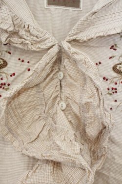 画像3: KETTY / 刺繍入りギンガムブラウス  ベージュ O-26-03-03-083-EL-BL-IG-OS