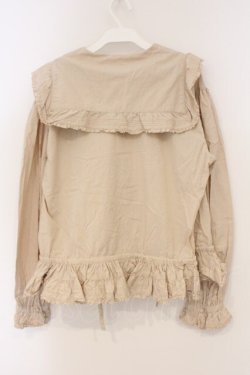 画像4: KETTY / 刺繍入りギンガムブラウス  ベージュ O-26-03-03-083-EL-BL-IG-OS