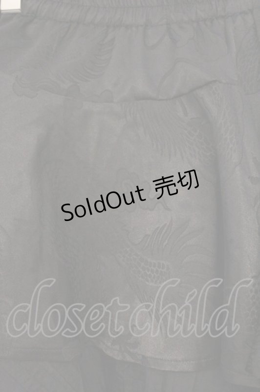 画像2: Qutie Frash / 2023年プレミアム-蘿月-アシメスカート  ブラック O-26-03-03-084-QU-SK-IG-OS (2)