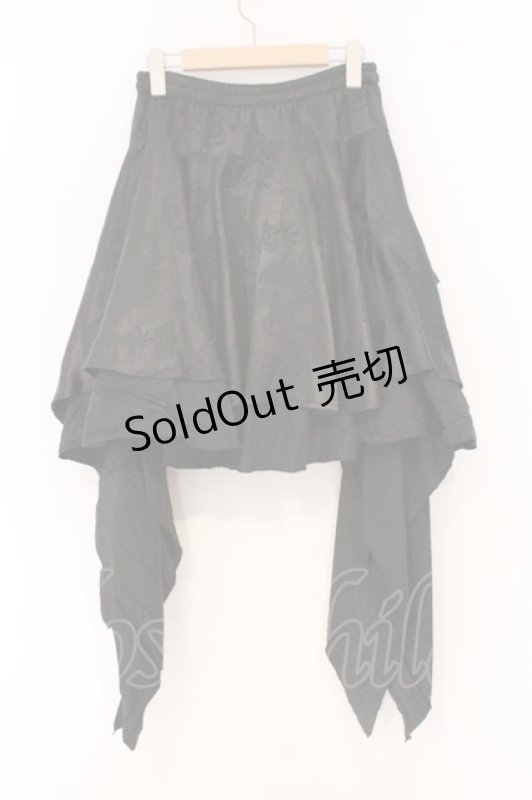 画像4: Qutie Frash / 2023年プレミアム-蘿月-アシメスカート  ブラック O-26-03-03-084-QU-SK-IG-OS (4)