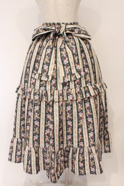 画像4: axes femme kawaii / ストライプローズ柄スカート M グリーン O-26-03-03-007-AX-SK-OW-OS