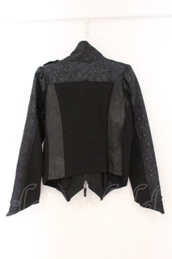 画像4: Qutie Frash / ナポレオンジャケット M ブラック×シルバー O-26-03-03-085-QU-BL-IG-OS