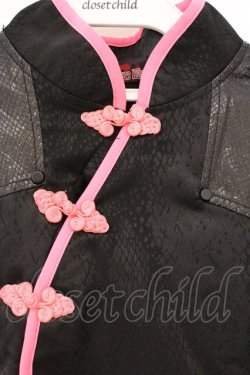 画像2: Qutie Frash / サイバーチャイナワンピース  ブラック×ピンク O-26-03-03-088-QU-OP-IG-OS