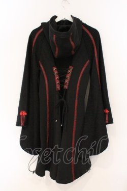 画像5: Qutie Frash / チャイナロングコート  ブラック×レッド O-26-03-03-089-QU-CO-IG-OS