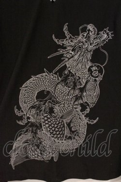 画像2: Qutie Frash / クロス着物T  ブラック×シルバー O-26-03-03-091-QU-TO-IG-OS