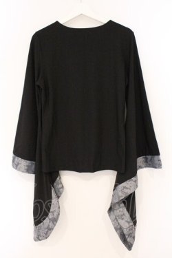 画像4: Qutie Frash / クロス着物T  ブラック×シルバー O-26-03-03-091-QU-TO-IG-OS