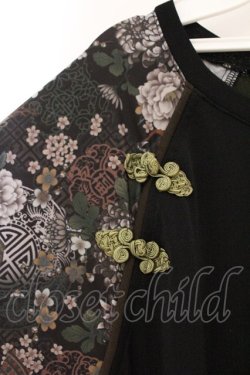 画像2: Qutie Frash / 2店舗限定チャイナロングTシャツ  ブラウン×カーキグリーン×ブラック O-26-03-03-093-QU-TO-IG-OS