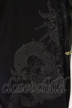 画像3: Qutie Frash / 2店舗限定チャイナロングTシャツ  ブラウン×カーキグリーン×ブラック O-26-03-03-093-QU-TO-IG-OS
