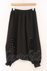 画像1: Qutie Frash / 龍ptレースアップサルエルパンツ  ブラック×レッド O-26-03-03-095-QU-PA-IG-OS (1)